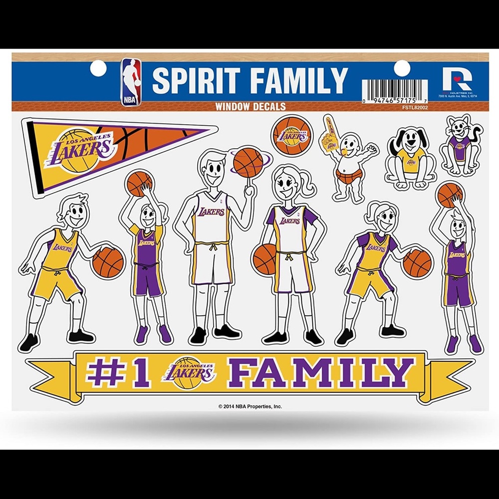 NBA Los Angeles Lakers Spirit Family car decal stickers 🏀 🏀🏀🏀🏀✨✨ BRAND NEW